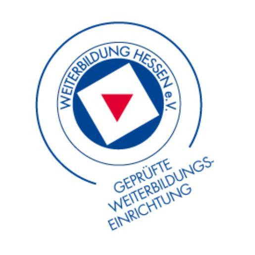 Zertifizierung als Weiterbildungseinrichtung Logo „Geprüfte Weiterbildungseinrichtung“ von Weiterbildung Hessen e. V.