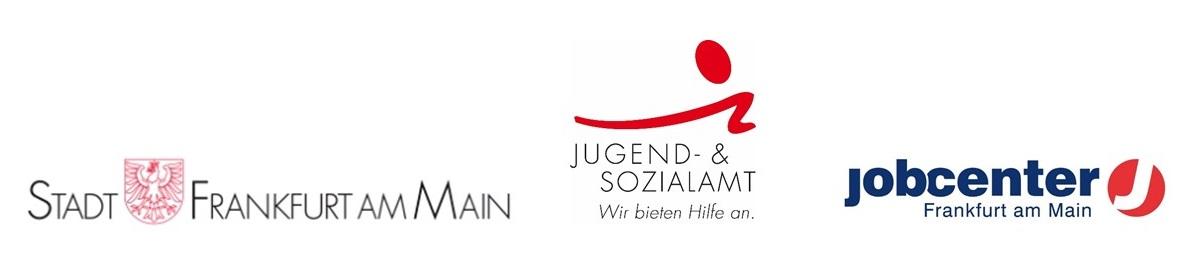 Förderhinweis und Logos der Förderer und Partner der Produktionsschule MainWerk. Oben der Schriftzug: Gefördert von der Europäischen Union und aus Mitteln des Landes Hessen. Darunter, von rechts nach links: Logo des Hessischen Ministeriums für Arbeit, Integration, Jugend und Soziales; EU-Logo mit dem Schriftzug Kofinanziert von der Europäischen Union. In der Mitte: Logo Jugend- und Sozialamt Frankfurt am Main. Unten, von rechts nach links: Logo Kreis Offenbach; Logo PRO ARBEIT Kommunales Jobcenter Kreis Offenbach; Stadtlogo Frankfurt am Main.