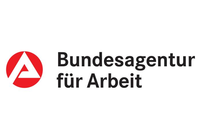 Logo der Bundesagentur für Arbeit mit rotem Kreis und weißem stilisiertem „A“ sowie schwarzem Schriftzug „Bundesagentur für Arbeit“ daneben.