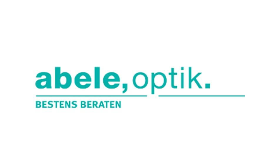 Logo von Abele Optik mit dem Schriftzug „abele,optik. – Bestens beraten“.